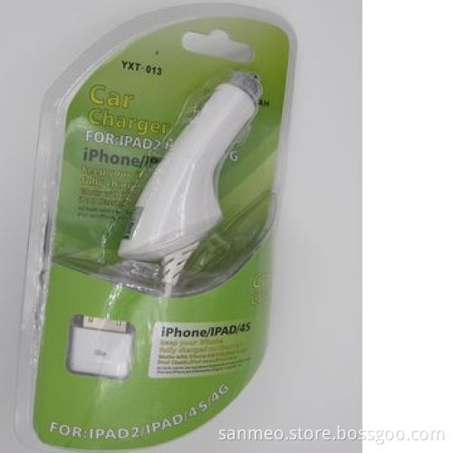 Car Charger for iPhone/iPad 4s, Flexible Cable, Simple Clean/Fashionable DesignNew